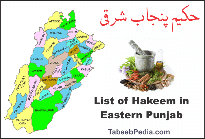 پنجاب شرقی کے حکیموں کی لسٹ
